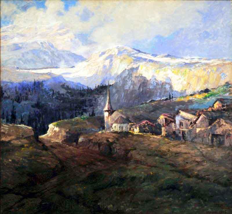 Antonio Parreiras Vallee de la Dala Norge oil painting art